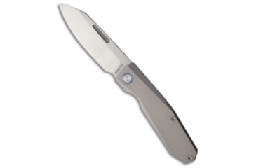 Image of Remette RT-Squirrel Slip Joint Folding Knife, 2.83in, Bohler M390 Stainless Steel, Sheepsfoot Blade, Titanium, Gray Handle, Gray/Gray, 7.09 inch, BHQ-217186