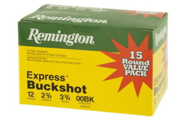Image of Remington 20 Gauge #3 Buckshot Centerfire Shotgun Buckshot Ammo, 15 Rounds, 26877