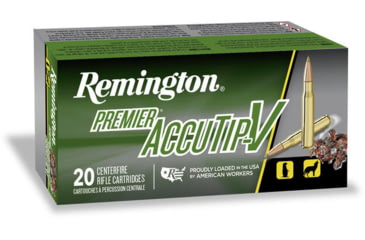 Image of Remington 224 Valkyrie 60 Grain Accutip-V Boat Tail Centerfire Rifle Ammo, 21202