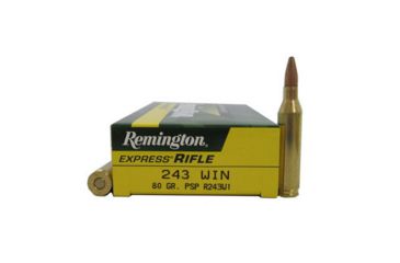 Image of Remington High Performance Rifle .243 Winchester 80 Grain Pointed Soft Point Centerfire Rifle Ammo, 20 Rounds, 27800