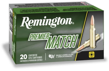 Image of Remington .260 Rem Premier Match 140 Grain BTHP Brass Centerfire Rifle Ammo, 20 Rounds, 26852