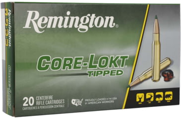 Image of Remington 300 Win Short Magnum 150 Grain Core-Lokt Tipped Brass Cased Centerfire Rifle Ammo, 20 Rounds, 29043