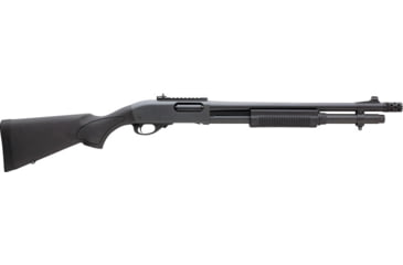 Image of Remington 870 Express Tactical 3in Field Pump Shotgun, 12 Gauge, 18.5in BBL, Synthetic Black Stock, Ghost Ring, 7RD Capacity, Black, R81198