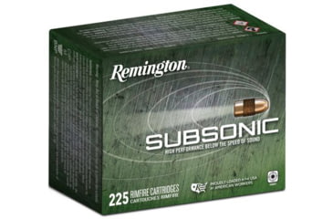 Image of Remington Subsonic .22 Long Rifle 40 Grain Hollow Point Brass Cased Rimfire Ammo, 225 Rounds, 21249