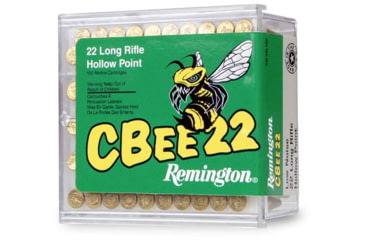 Image of Remington CBee 22 .22 Long Rifle 33 Grain Truncated Hollow Point Brass Cased Rimfire Ammo, 100 Rounds, 21119