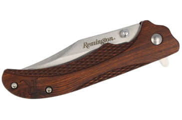 Image of Remington Cutlery Woodland Liner Lock Folding Knife, 4in Closed Length, Stainless Steel Blade, Wood Handle, 15662