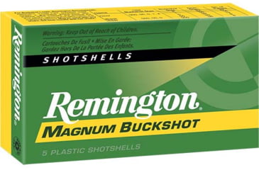 Image of Remington Express Magnum Buckshot 12 Gauge 18 Pellet 3.5in #00 Buck Centerfire Shotgun Buckshot Ammo, 5 Rounds, 20280