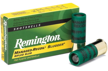 Image of Remington Managed-Recoil Slugger 12 Gauge 1oz Rifled Slug 2.75in Centerdire Shotgun Slug Ammo, 5 Rounds, 20290
