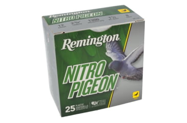 Image of Remington Nitro Pigeon 12 Gauge 1 1/4oz 2-3/4in Shotgun Ammo, 8 Shot, 25 Rounds, R28682