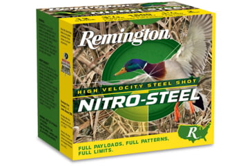 Image of Remington Nitro-Steel High Velocity 12 Gauge 1 3/8oz 3in 1300 ft/s #4 Centerfire Shotgun Ammo, 25 Rounds, 20852