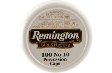Image of Remington Ammunition Percussion Cap Black Powder Brass #10, 100 Per Box, X22617