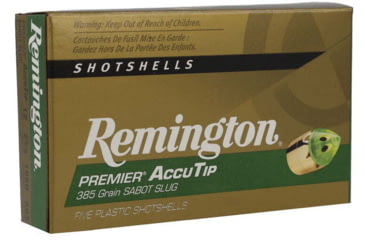 Image of Remington Premier AccuTip Sabot Slugs 12 Gauge 385 Grain Power Port Tip Slug 2.75in Centerdire Shotgun Slug Ammo, 5 Rounds, 20727