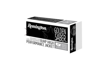 Image of Remington Premier Golden Saber .40 S&amp;W 165 Grain BJHP Brass Case Pistol Ammo, 500 Rounds/Case, R29429