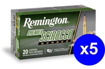 Image of Remington Premier Scirocco Bonded .270 Winchester 130 Grain Swift Scirocco Bonded Centerfire Rifle Ammo, 100 Rounds
