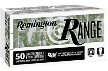 Image of Remington Range .380ACP 95 Grain Full Metal Jacket Brass Cased Pistol Ammunition, 50 Rounds, 27775