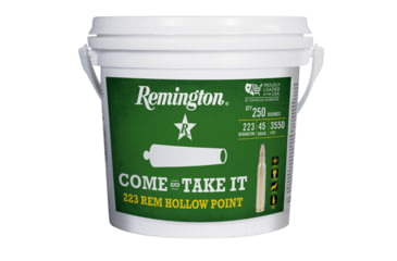 Image of Remington .223 Remington 45 Grain JHP Brass Rifle Ammo, 250 Rounds, R23741
