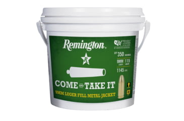 Image of Remington 9mm Luger 115 Grain FMJ Brass Pistol Ammunition