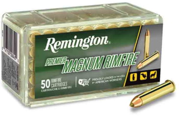 Image of Remington Premier Rimfire .17 Hornady Magnum Rimfire 17 Grain AccuTip-V Brass Rimfire Ammo, 50 Rounds, 28464