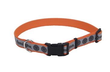 Image of Remington Sporting Dog Reflective Adjustable Collar, Orange with Shells, 1in.x26in. R6942-G-OSH20