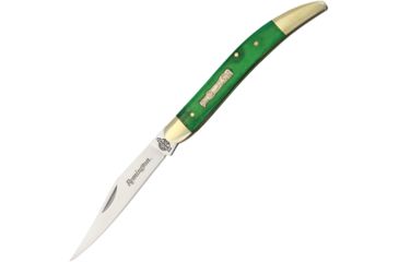 Image of Remington Totem Toothpick Green Folding Knife,3.625in,Long Clip,Green,Bone Handle R11913