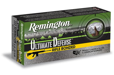 Image of Remington Ultimate Defense Rifle Bonded .223 Remington 62 grain Core-Lokt Ultra Bonded Pointed Soft Point Centerfire Rifle Ammo, 20 Rounds, 22107