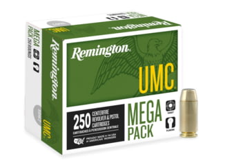 Image of Remington UMC .40 S&amp;W 180 Grain Full Metal Jacket Centerfire Pistol Ammo, 250 Rounds, 23779