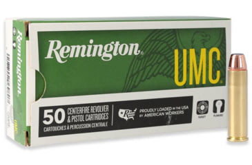 Image of Remington UMC 327 Magnum 100 Grain Jacketed Soft Point Brass Centerfire Pistol Ammo, 50 Rounds, R20016