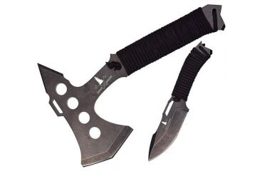 Image of Renegade Tactical Steel Deep Woods Wolf Axe with 8in Knife, Black RT116