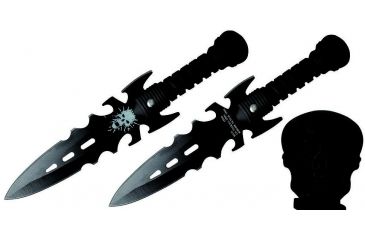 Image of Renegade Tactical Steel Skull Thrower Knives, Black RT125
