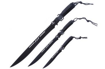 Image of Renegade Tactical Steel Strike Force Tri-Shadow Machete Set, Black RT133