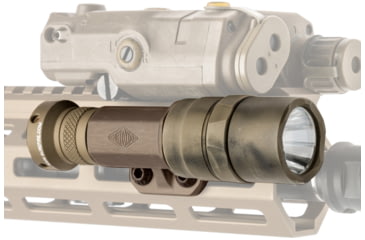 Image of Reptilia Torch 18350 M-LOK Light Body, Left Side, Type III Hardcoat Anodized, Tobacco, 100-114
