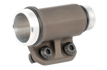 Image of Reptilia Torch 18350 M-LOK Light Body, Left Side, Type III Hardcoat Anodized, Tobacco, 100-114