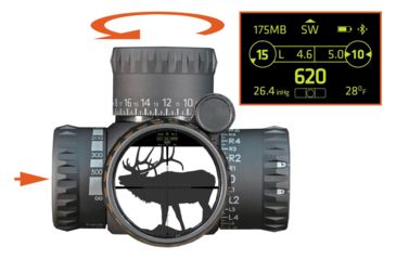 Image of Revic PMR 428 4.5-28x56 Smart Rifle Scope, 34 in Tube, MOA RT 1 Reticle, Left Handed, Gray, E2600L