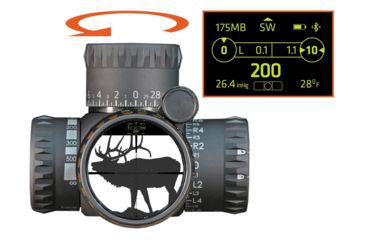 Image of Revic PMR 428 4.5-28x56 Smart Rifle Scope, 34 in Tube, MOA RT 1 Reticle, Left Handed, Gray, E2600L