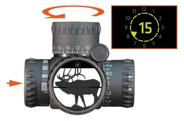 Image of Revic PMR 428 4.5-28x56 Smart Rifle Scope, 34 in Tube, MOA RT 1 Reticle, Left Handed, Gray, E2600L