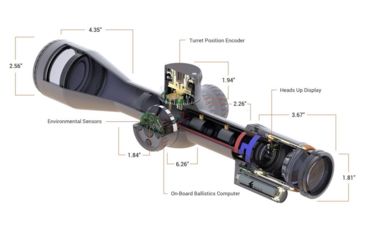 Image of Revic PMR 428 4.5-28x56 Smart Rifle Scope, 34 in Tube, MOA RT 1 Reticle, Left Handed, Gray, E2600L