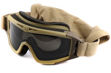 Image of Revision Desert Locust Extreme Weather Goggles, Tan, Basic Kit w/ Smoke Lens 4-0309-0219