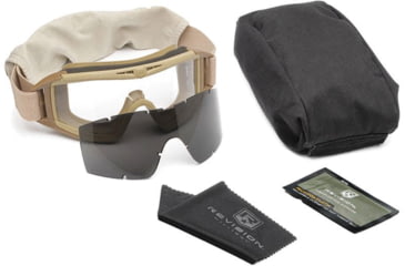 Image of Revision Desert Locust Military Goggle System, Tan w/ Clear &amp; Smoke Lenses 4-0309-9531