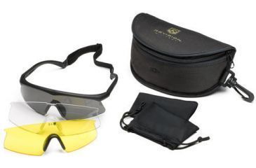 Image of Revision Sawfly Eyeshield Deluxe Kit - Large Black Frame, Clear, Solar Yellow, Smoke Lenses 400760111 