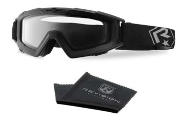 Image of Revision Snowhawk Goggle System Basic Kit, Clear Lens, Black Frame, 4-0101-0005