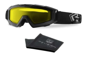 Image of Revision Snowhawk Goggle System Basic Kit, Yellow Lens, Black Frame, 4-0101-0011