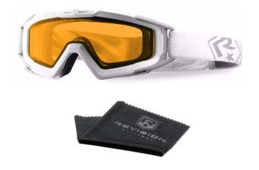 Image of Revision Snowhawk Goggle System Basic Kit, Vermillion Lens, White Frame, 4-0101-0014