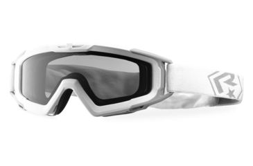Image of Revision Snowhawk Goggle System Deluxe Kit, Clear/Smoke/Yellow Lens, White Frame, 4-0101-0004