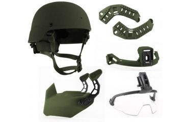 Image of Revision Viper P2 Helmet, System w/ILR, 1NVG, MSS, Olive Green, Small 4-0501-5341