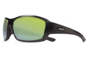 Image of Revo Bearing Sunglasses, Matte Black Frame, Green Water Lens RE4057-01-GN
