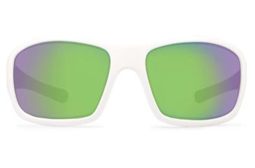 Image of Revo Bearing Sunglasses, Matte White Frame, Green Water Lens RE4057-09-GN