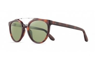 Image of Revo Buzz Sunglasses, Honey Matte Tortoise Frame, Custom Green Lens, Polarized, RBV 1006 02 BGR