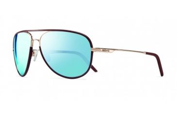 Image of Revo Carlisle Sunglasses, Gold Frame, Blue Water Lens, Polarized, RE 1030 04 GBL