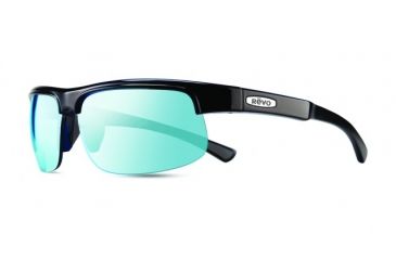 Image of Revo Cusp C Single Vision Prescription Sunglasses, Black/Blue Frame, Polarized, RE 1024 15 BLSV