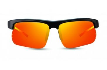 Image of Revo Cusp S Global Fit Sunglasses, Matte Black Frame, Solar Orange Lens, Polarized, RE 1025GF 01 OG